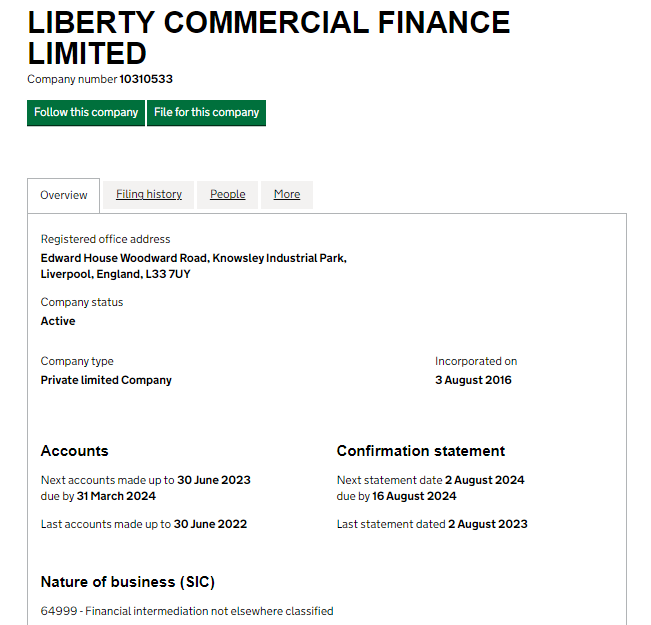 Registered UK firm